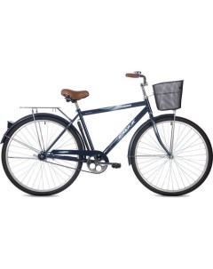 Велосипед Fusion 2021 городской взрослый рама 20 колеса 28 синий 16 9кг с корзиной Foxx