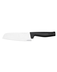 Нож кухонный Hard Edge сантоку 161мм заточка прямая стальной черный Fiskars