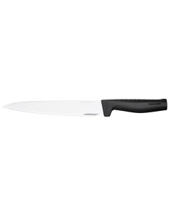 Нож кухонный Hard Edge разделочный 216мм заточка прямая стальной черный Fiskars