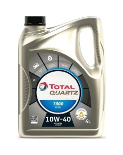Моторное масло Quartz 7000 Diesel 10W 40 4л полусинтетическое Total