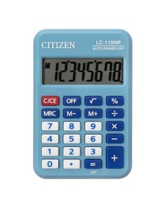 Калькулятор Cool4School LC 110NRBL 8 разрядный голубой Citizen