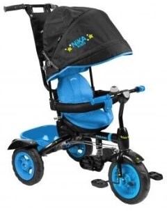 Велосипед для малышей ВДН4 3 черный с голубым Nika