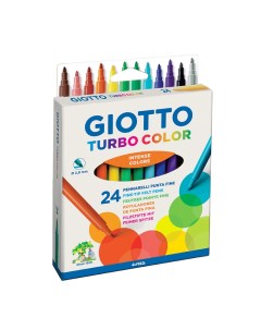 Набор фломастеров Giotto Turbo Color 24 цвета в картоне Fila