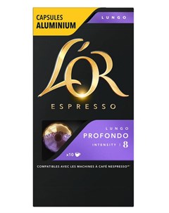 Кофе в капсулах Lor Espresso Lungo Profondo 10 капсул L'or