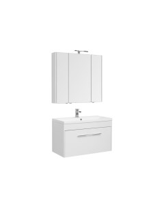 Комплект мебели Августа 100 см подвесная белая Aquanet