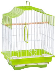 Клетка для птиц укомплектованная 30 х 23 х 39 см зелёная Nobrand