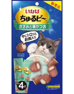 Лакомство для кошек Churu Bee куриное филе и тунец кацуо 48 шт по 4 10г Inaba