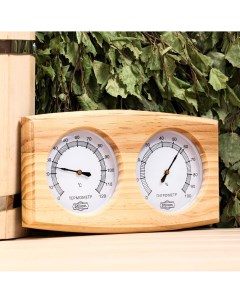 Термометр гигрометр для бани деревянный Добропаровъ
