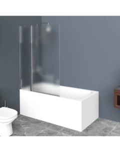 Шторка для ванны 120 см UNO V 11 120 150 P Cr текстурное стекло Belbagno