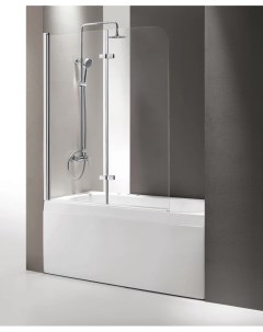 Шторка для ванны Eco 120 см прозрачное стекло ECO O V 21 120 140 C Cr Cezares
