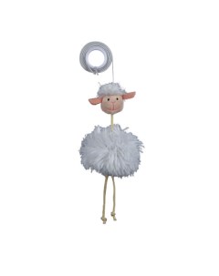Игрушка для кошек Овца с колокольчиком на резинке плюш 20см Trixie