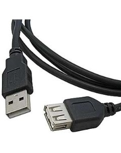 Кабель-удлинитель USB(Am)-USB(Af), 3 м, черный, (NUSB-1.1A-3m-php/bl) Netko