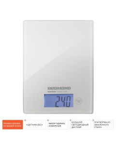 Кухонные весы электронные RS 772 8 кг 2xCR2032 белый RS 772w Redmond