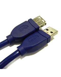 Кабель-удлинитель USB(Am)-USB(Af), 0.9 А, 3 м, синий, (NUSB-3.0A-3m-php/blu) Netko