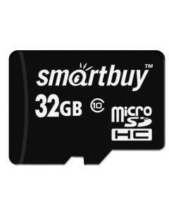 Карта памяти microSDHC 32Gb UHS I Cl10 адаптер SB32GBSDCL10 01 Smartbuy