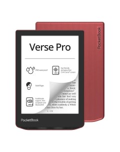 Книга электронная 634 Verse Pro 6 E Ink Carta HD с подсветкой Passion Red Pocketbook