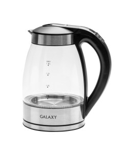 Чайник электрический GL0556 1 8 л черный прозрачный серебристый Galaxy