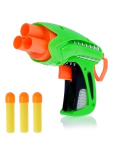 Пистолет игрушечный Защитник стреляет мягкими пулями цвета МИКС Nobrand