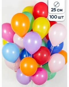 Воздушные шары латексные Ассорти 25 см набор 100 шт Riota
