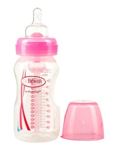 Детская бутылочка Options с широким горлышком розовая 270 мл Dr. brown’s