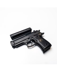 Пистолет детский colt металлический с пульками и глушителем Na&di