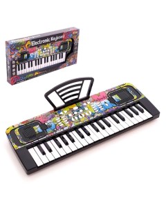Синтезатор Крутое граффити 37 клавиш с микрофоном с пюпитром Nobrand