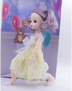 Кукла в жёлтом платье шарнирная 30 см Nobrand