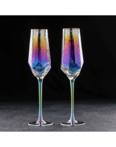 Набор бокалов для шампанского Дарио 180 мл 7x27 5 см 2 шт цвет пер Magistro