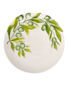 Тарелка для закусок Оливки 22 см белая Edelweiss
