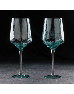 Набор бокалов для вина Дарио 500 мл 7 3x25 см 2 шт цвет изумруд Magistro