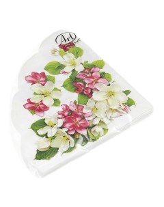 Салфетки бумажные Rondo Яблоневый цветок 3 слоя 32 х 32 см 12 шт Art bouquet