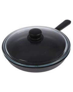 Сковорода универсальная 24 см черный чугунная 240 х40 б4042 Камская посуда