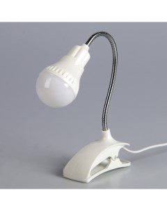 Лампа настольная на прищепке Свет белый 13LED 1 5W USB Risalux