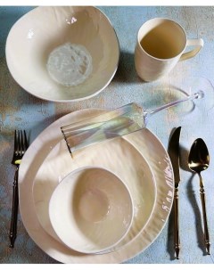 Обеденный сервиз тарелки салатники кружки фарфор на 6 персон 30 предметов Lenardi