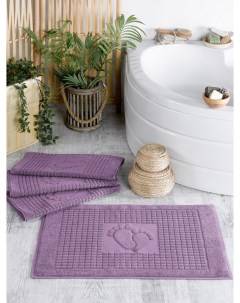 Полотенце коврик для ног махровый 50х70 фиолетово баклажанный Patrik sayli