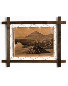 Картина Вулкан натуральная кожа Boomgift