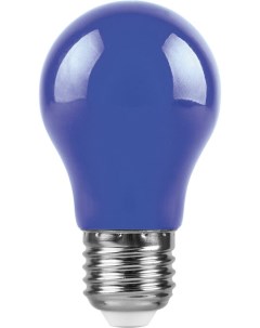 Лампа светодиодная LB 375 25923 3W 230V E27 синий A50 упаковка 10 шт Feron