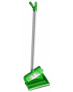 Щетка совок Ленивка для пола пластик зеленый Uctem-plas