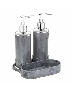 Набор аксессуаров для ванной комнаты 3 предмета серый мрамор Ag concept