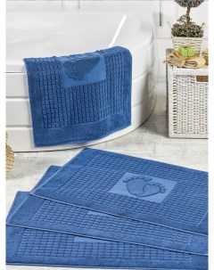 Полотенце коврик для ног махровый 50х70 синий Patrik sayli