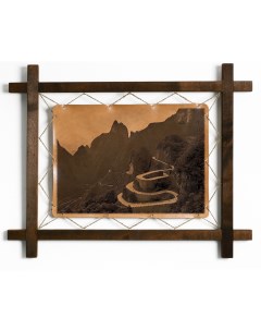 Картина Национальный парк Чжанцзяцзе гравировка на натуральной коже Boomgift