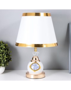 Настольная лампа RISALUX Доминика E27 40Вт Бело золотой Nobrand