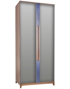 Шкаф для одежды распашной двухстворчатый с зеркалами Скандер Сапфир Helvant