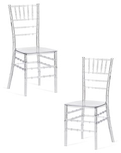 Комплект обеденных стульев TetСhair Chavari пластик прозрачный Tetchair