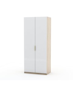 Шкаф для одежды Римини 100х60х236 см дуб сонома белый Мо рост