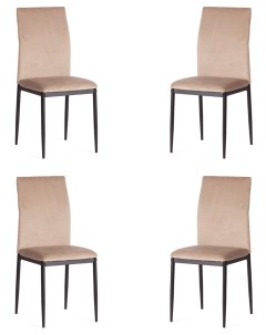 Комплект стульев для кухни CAPRI металл вельвет бежевый черный Tetchair