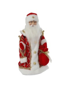 Фигурка Дед Мороз в красной шубе красно белая 40 см Sote toys