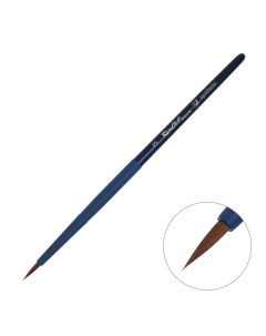 Кисть Синтетика коричневая серия Blue round 3 ручка короткая синяя покрытие об Roubloff