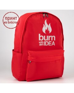 Рюкзак текстильный Burm with IDEA красный 38 х 12 х 30 см Nobrand