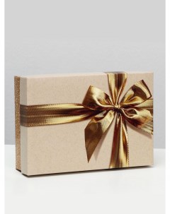 Коробка подарочная Бант золотой 21х15х5 см 1 шт Riota